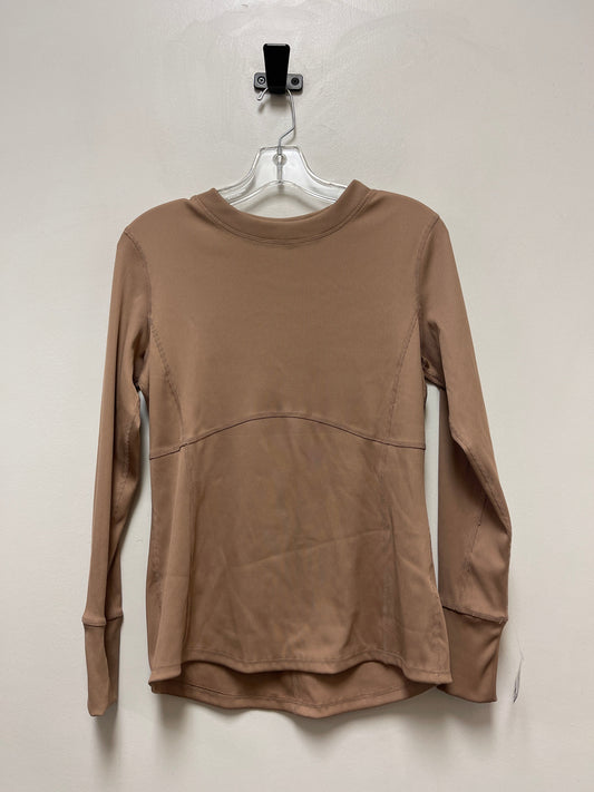 Brown Athletic Top Long Sleeve Collar H&m, Size L