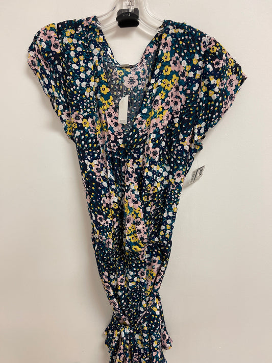 Floral Print Dress Casual Short Loft, Size M