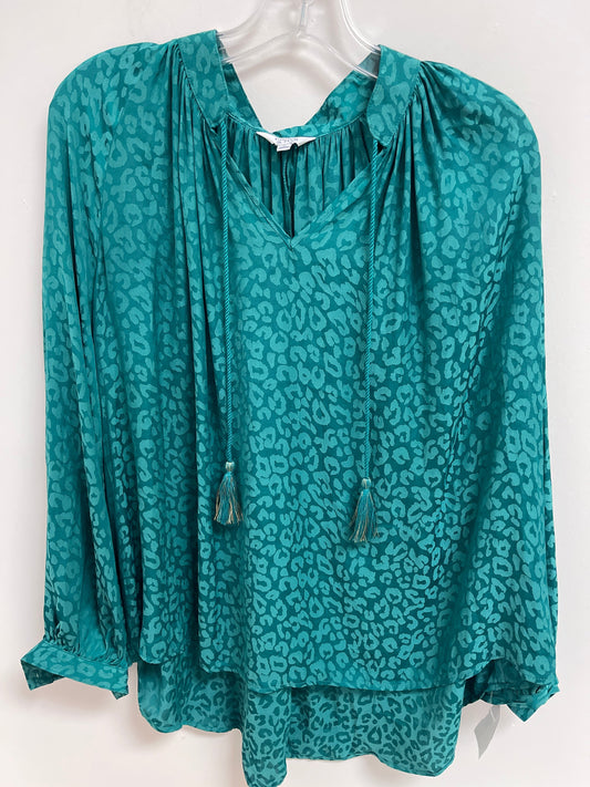 Green Top Long Sleeve Crown And Ivy, Size S