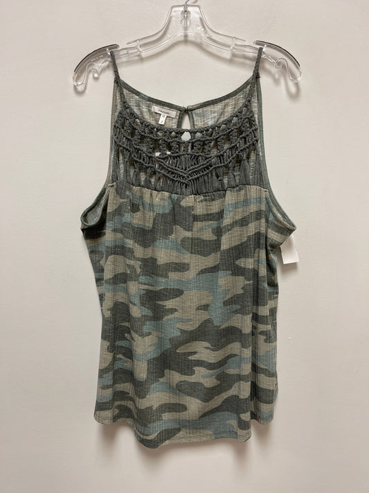 Camouflage Print Top Sleeveless Maurices, Size 2x