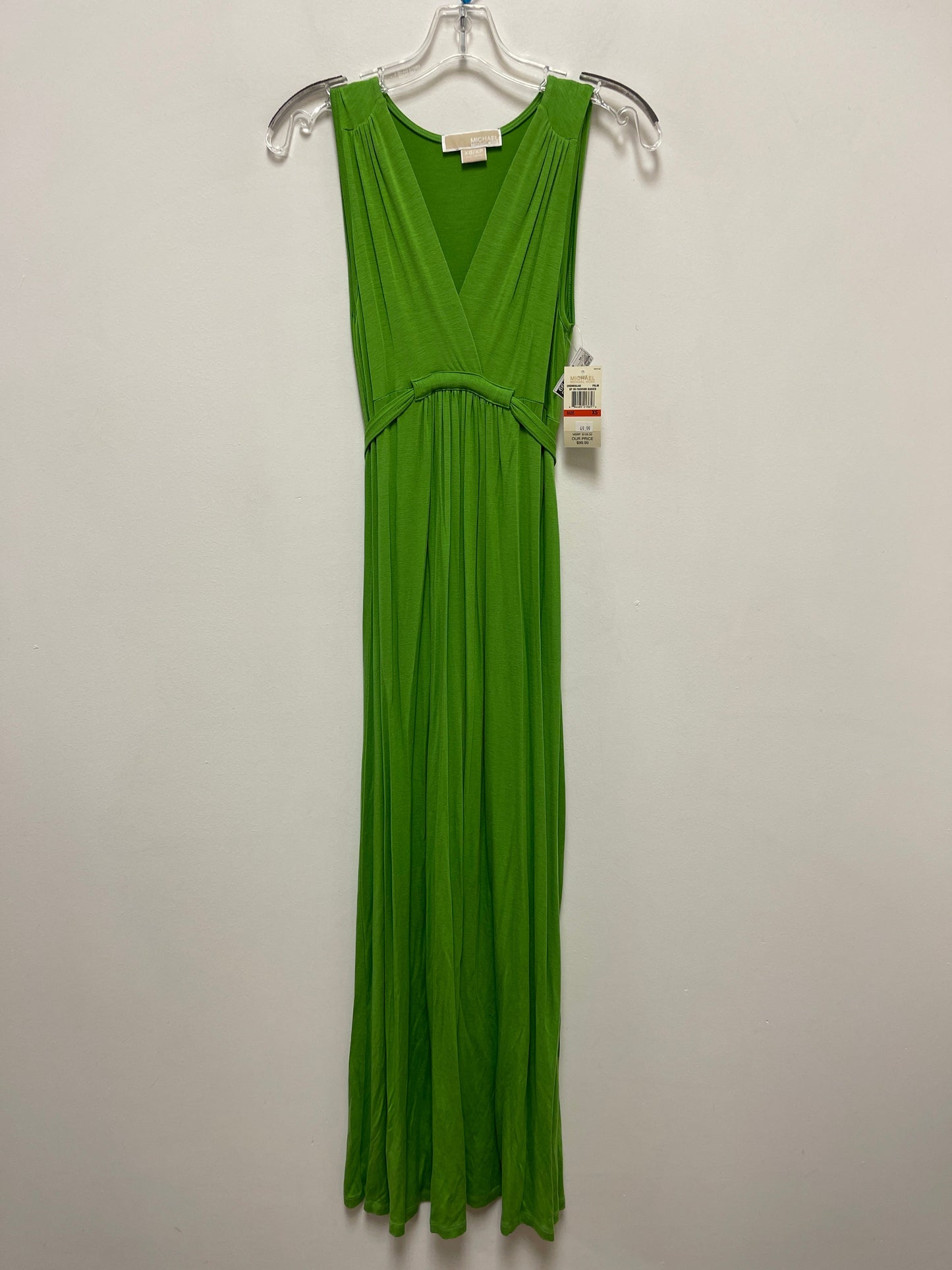 Green Dress Casual Maxi Michael By Michael Kors, Size Xs