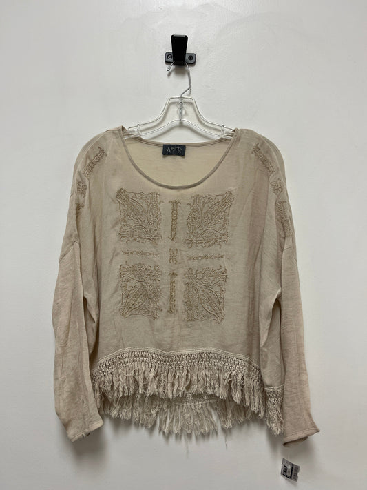 Brown Top Long Sleeve Astr, Size S