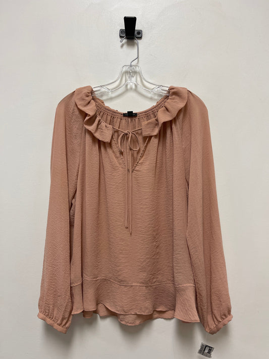 Cream Top Long Sleeve Ann Taylor, Size M