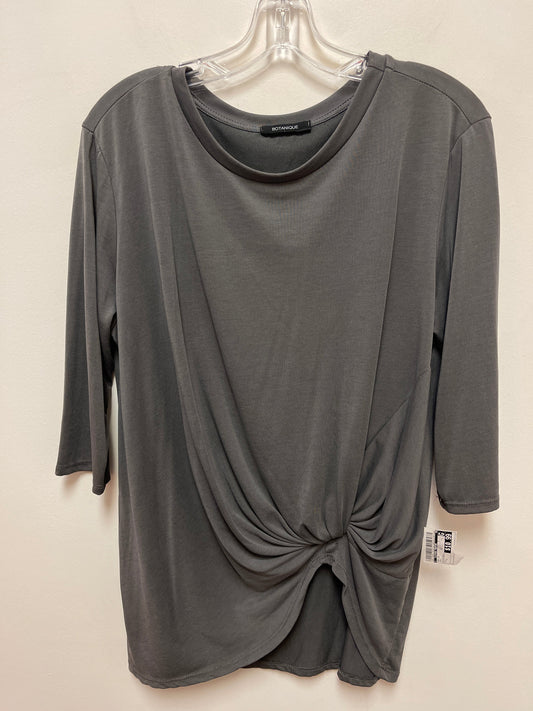 Grey Top Long Sleeve Clothes Mentor, Size L