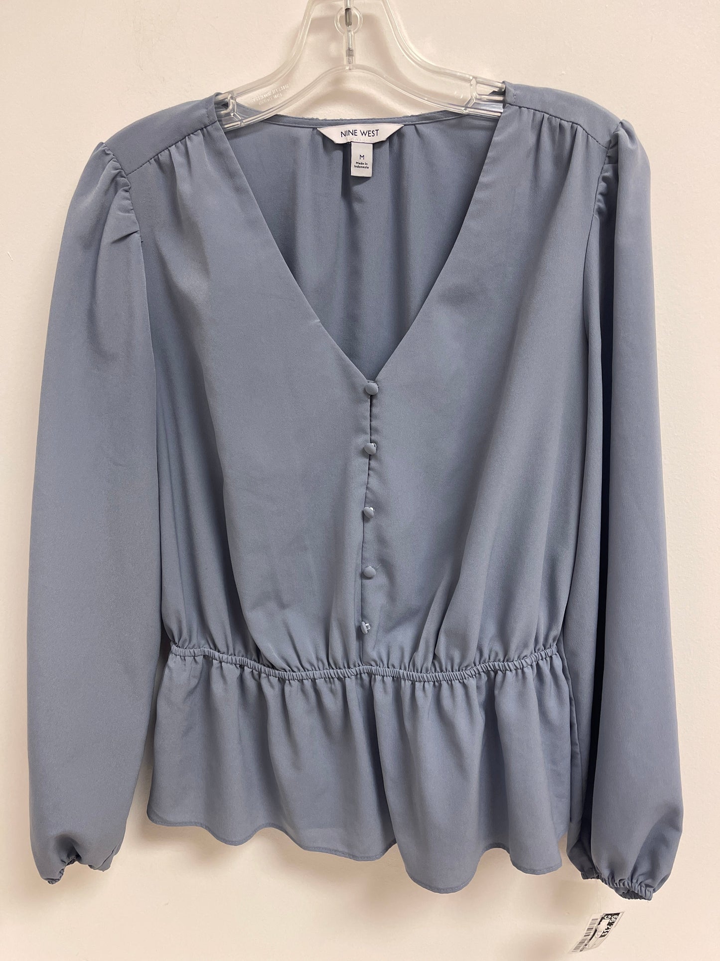 Blue Top Long Sleeve Nine West, Size M