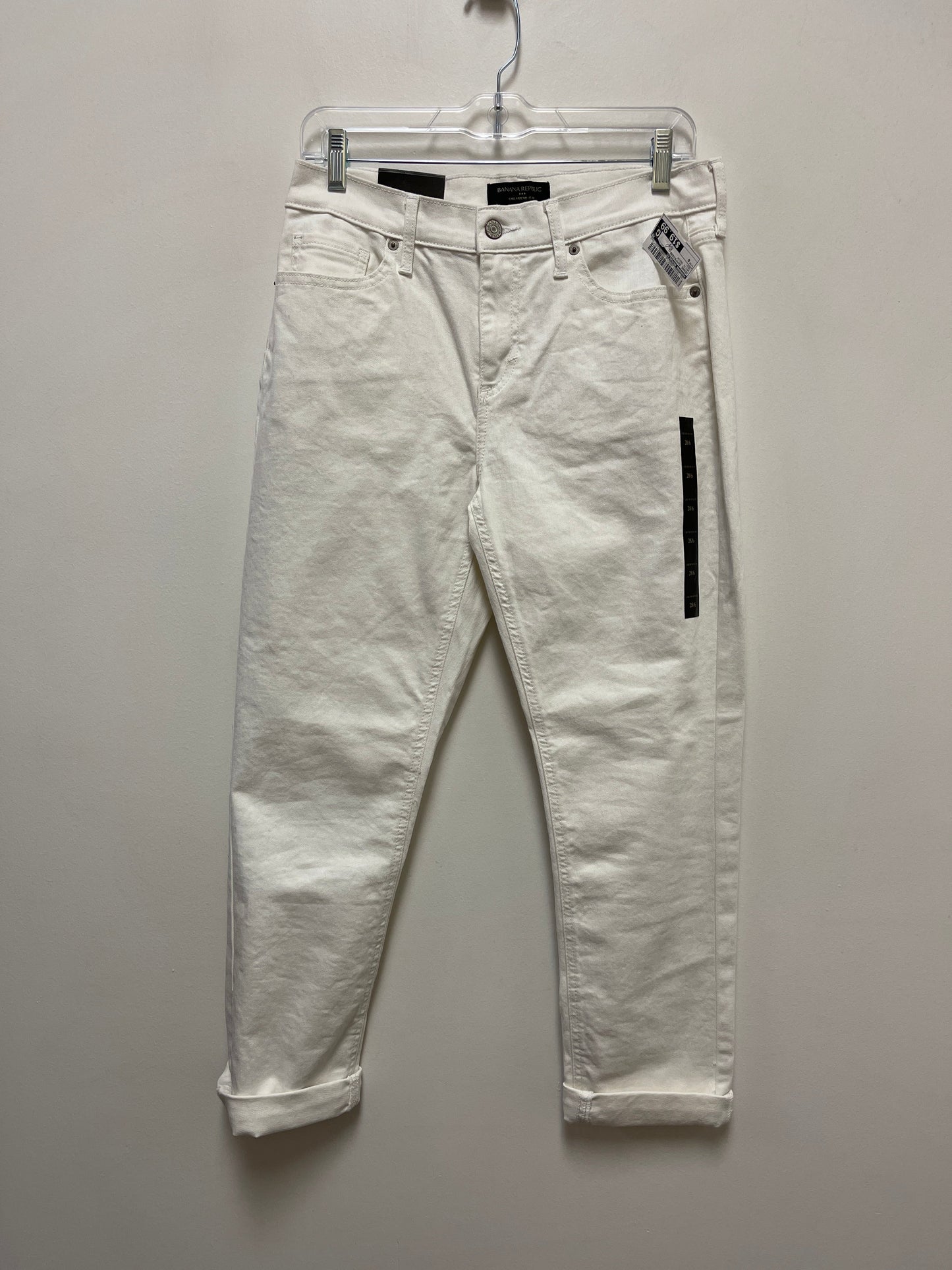 White Denim Jeans Boyfriend Banana Republic, Size 6