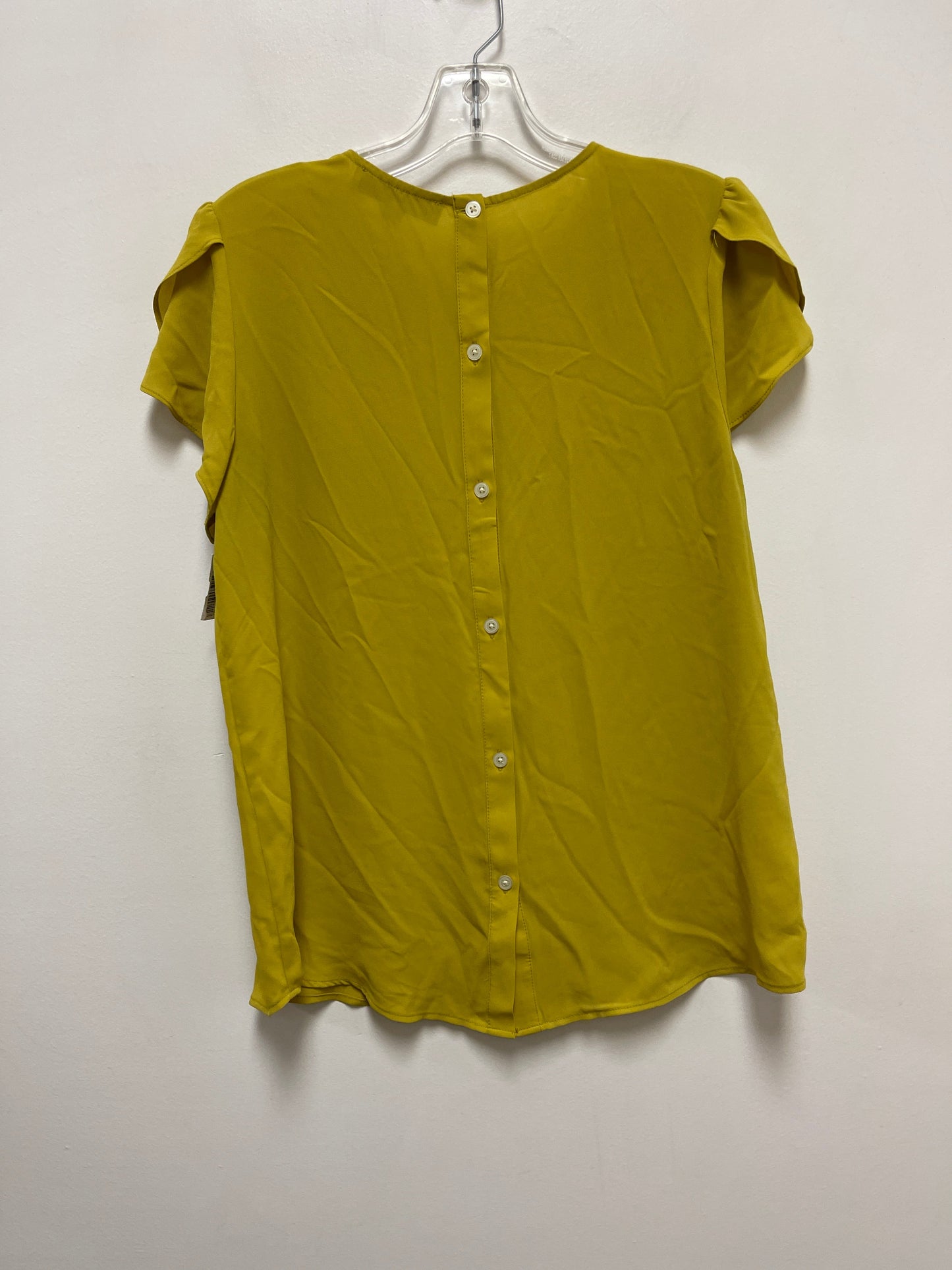 Yellow Top Short Sleeve Loft, Size M