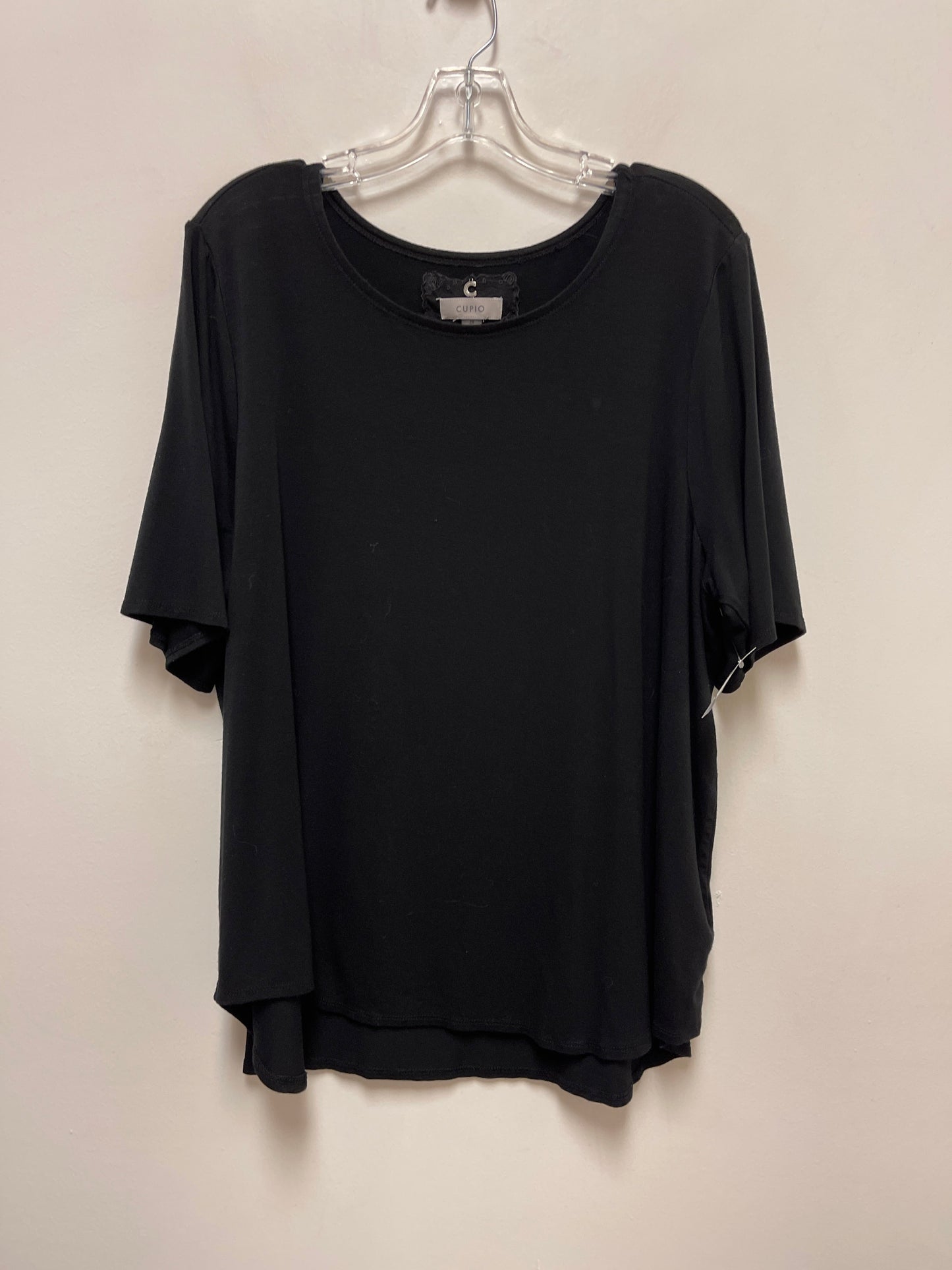 Black Top Short Sleeve Cupio, Size 2x