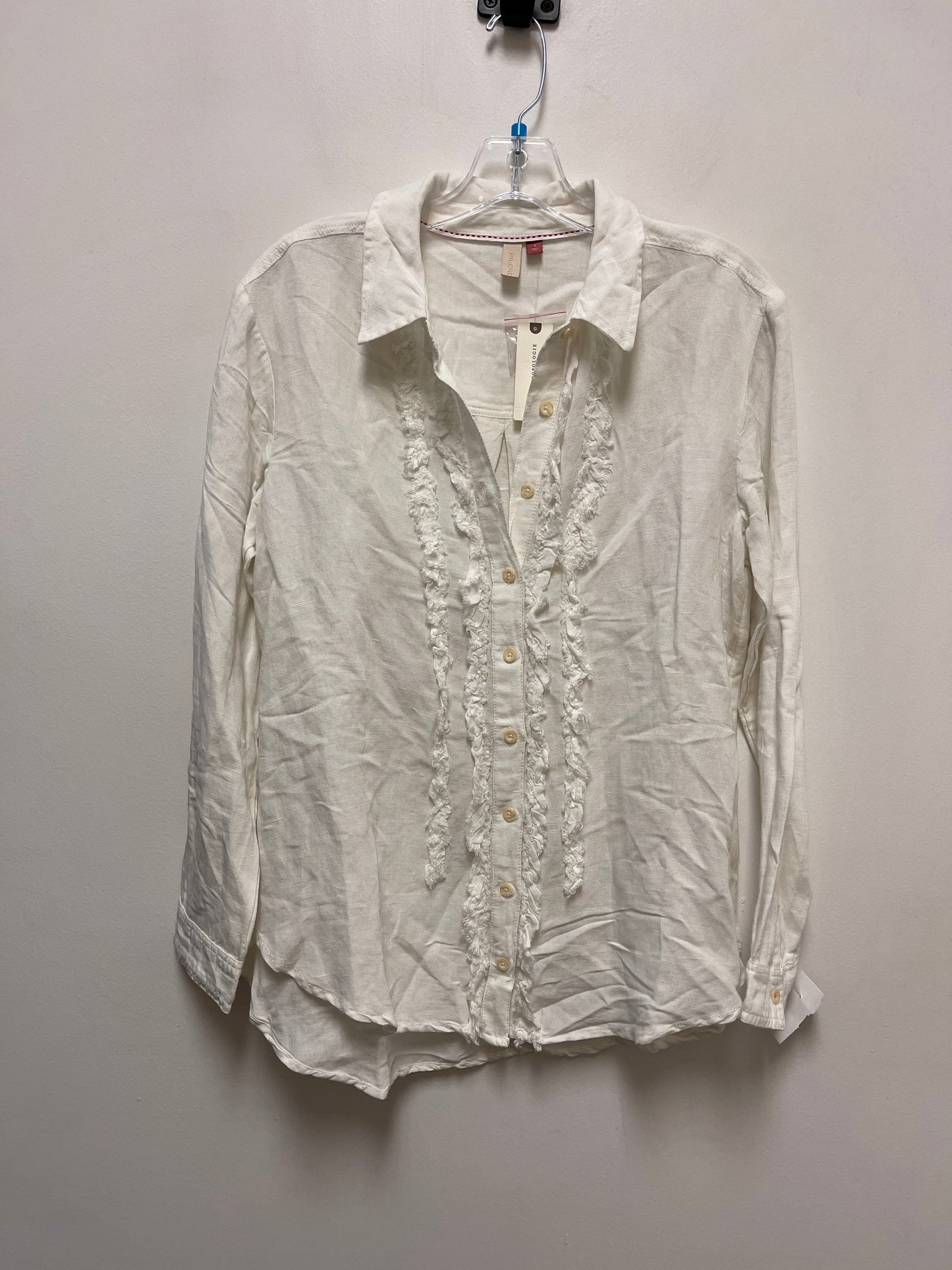 White Top Long Sleeve Pilcro, Size S