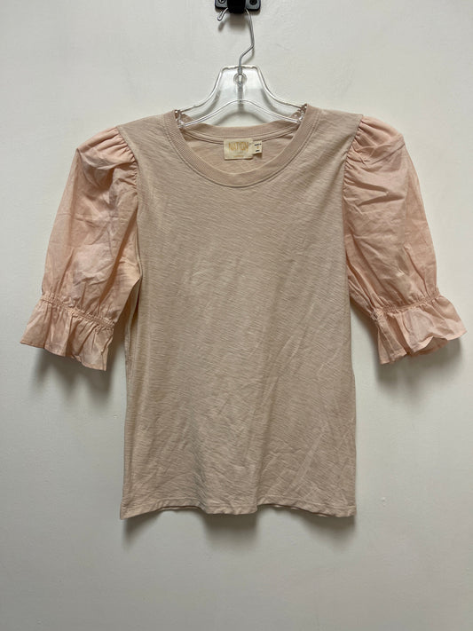 Cream Top Short Sleeve Nation, Size S