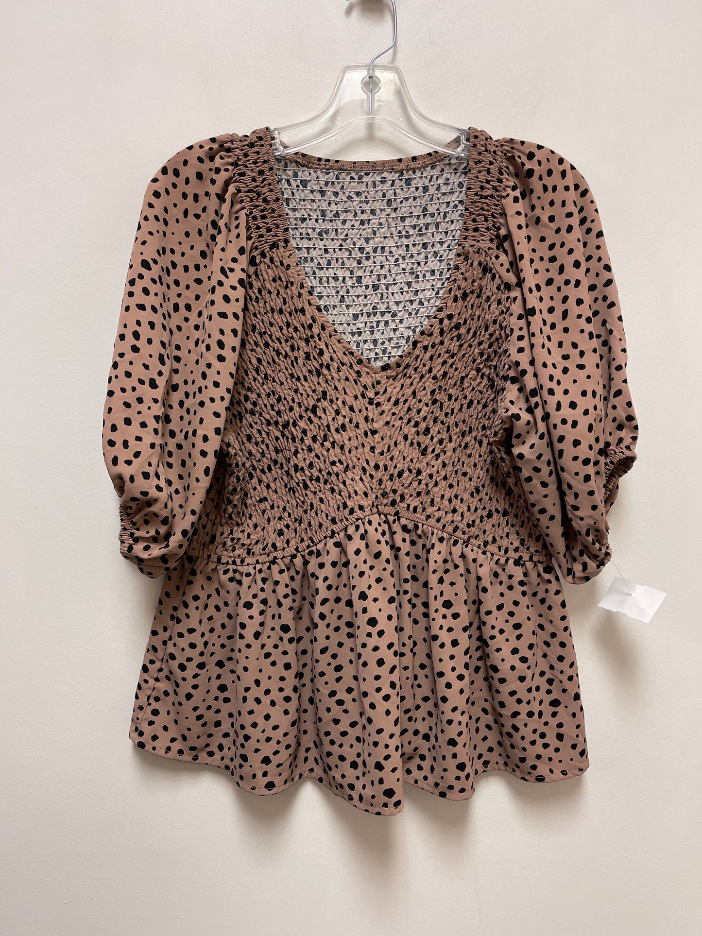 Black & Brown Top Long Sleeve Clothes Mentor, Size Xl