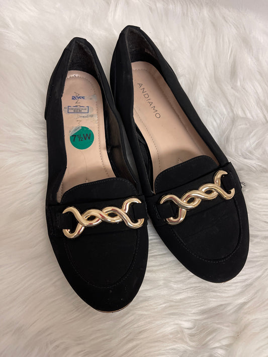 Black Shoes Flats Andiano, Size 7.5