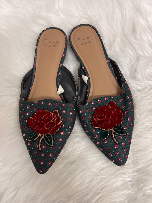 Floral Print Shoes Flats A New Day, Size 7
