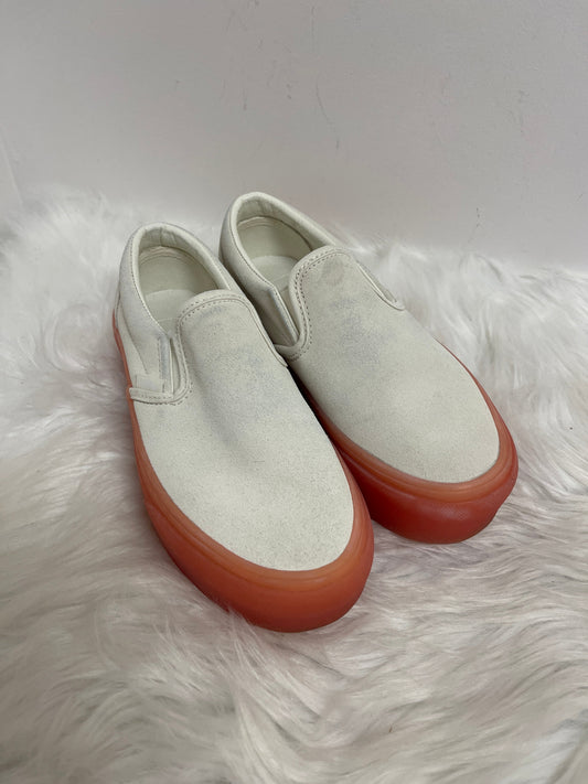 Cream & Pink Shoes Flats Vans, Size 6