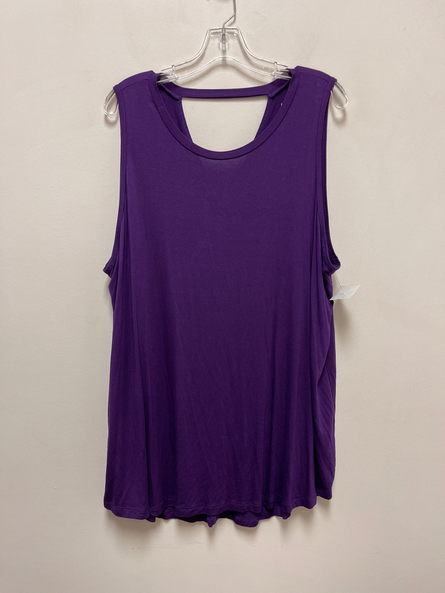 Purple Athletic Tank Top Livi Active, Size 3x