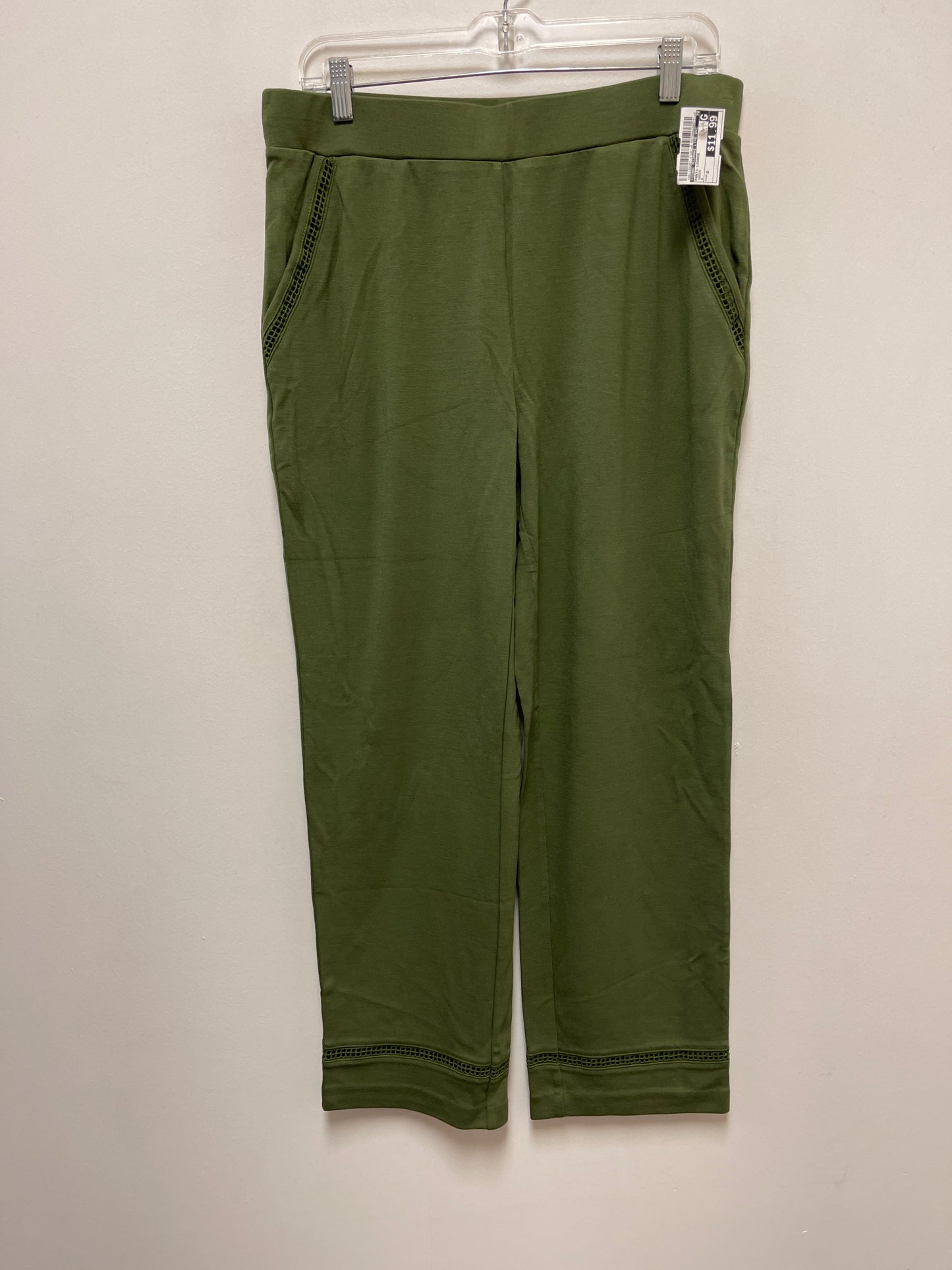 Green Pants Lounge Isaac Mizrahi Live Qvc, Size 8