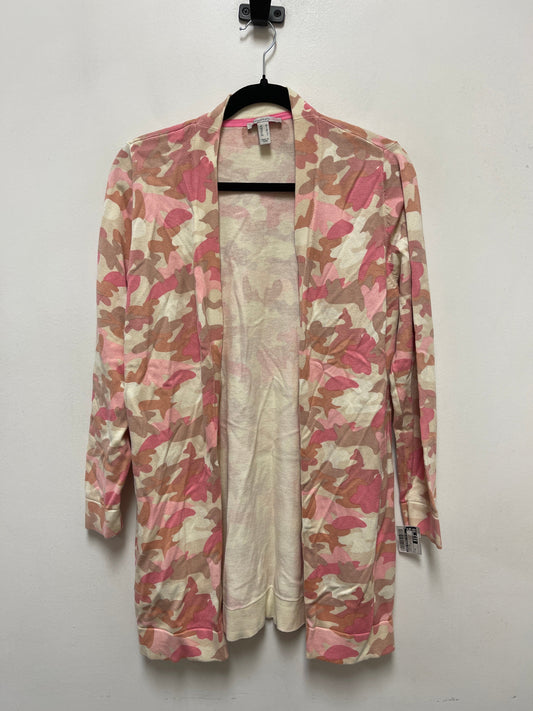 Cardigan By Isaac Mizrahi Live Qvc In Cream & Pink, Size: M