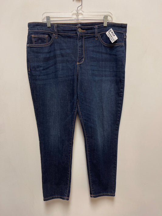 Jeans Skinny By St Johns Bay In Blue Denim, Size: 18