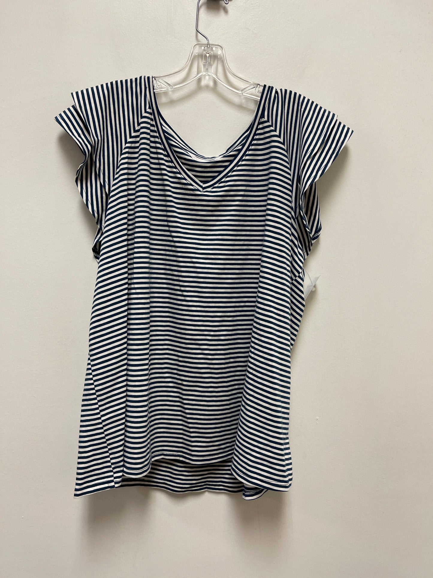 Striped Pattern Top Short Sleeve Lc Lauren Conrad, Size 1x