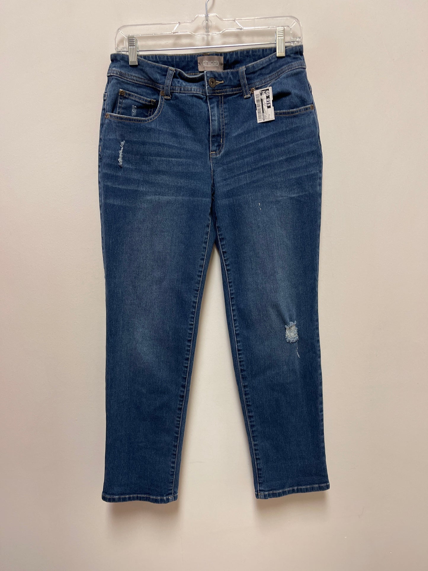 Jeans Skinny By Chicos In Blue Denim, Size: 2