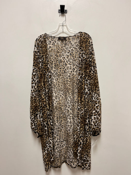 Cardigan By Clothes Mentor In Animal Print, Size: L