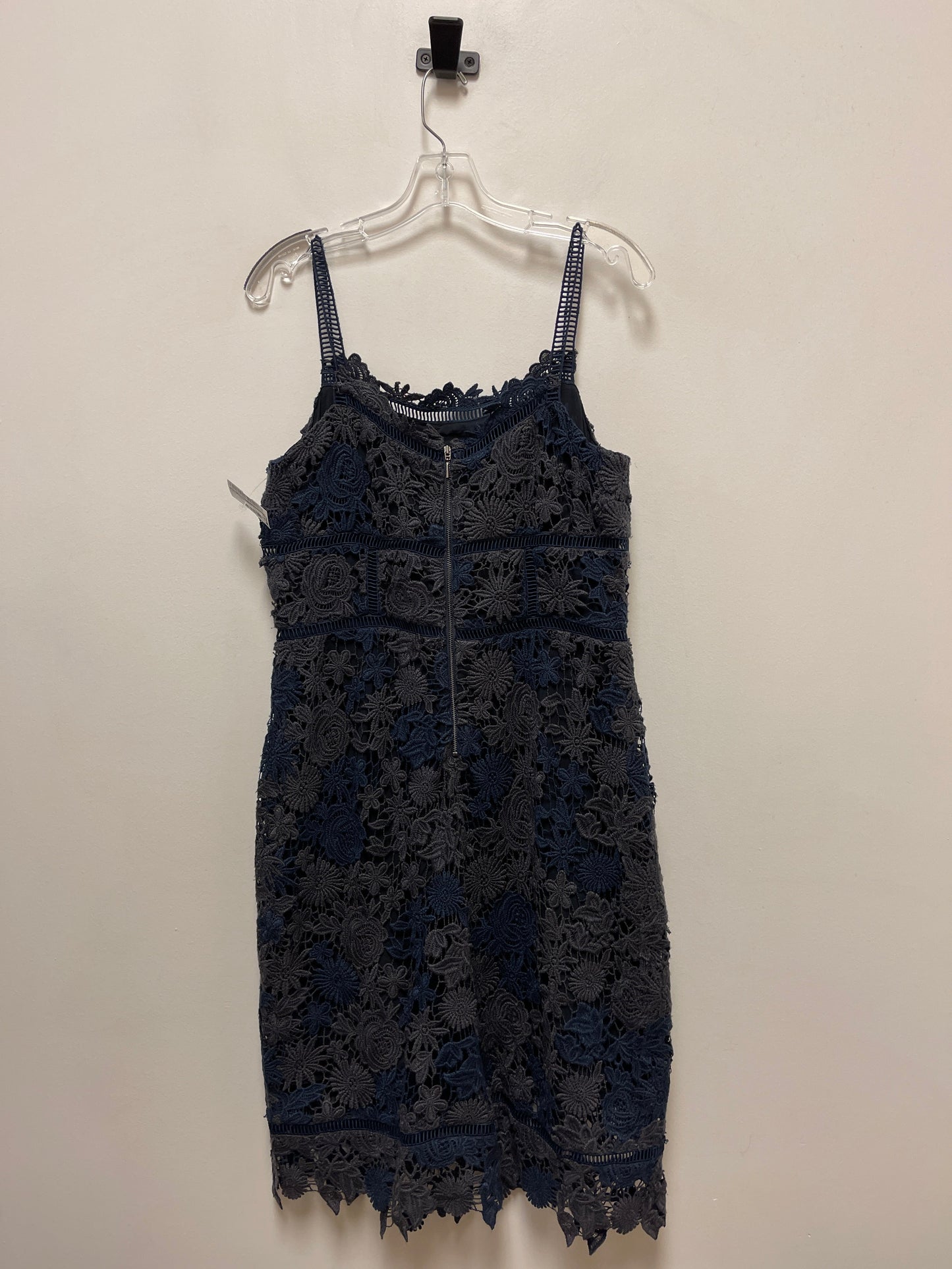 Dress Casual Midi By Elie Tahari In Blue & Grey, Size: L