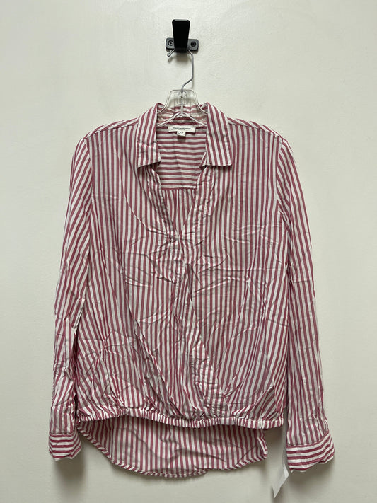 Top Long Sleeve By Beachlunchlounge In Red & White, Size: S