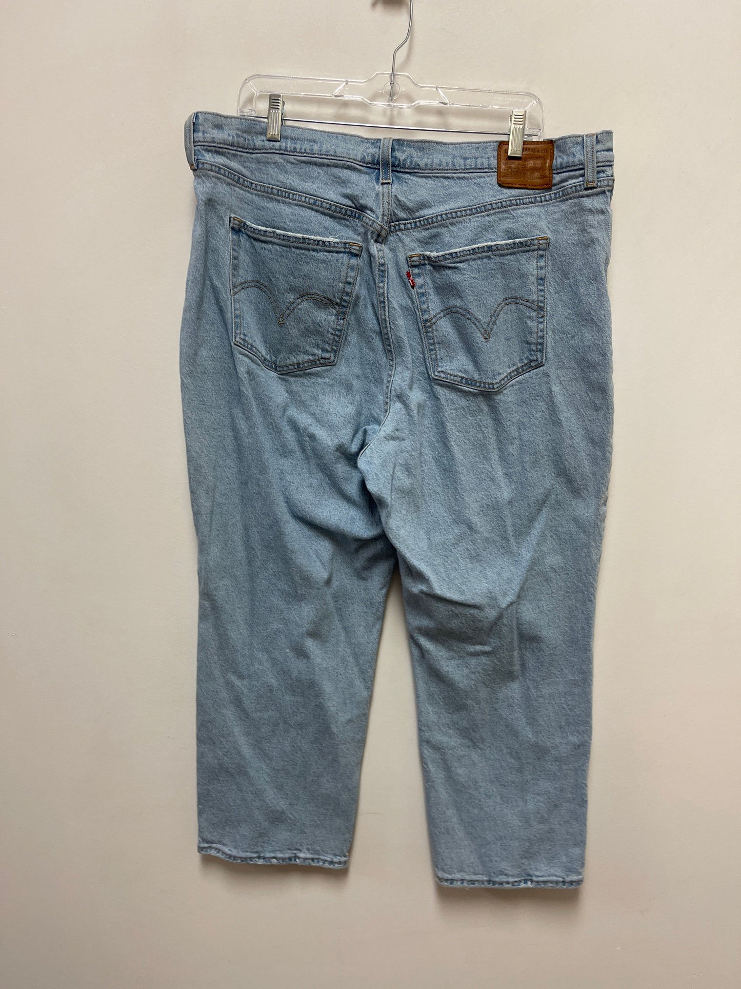 Jeans Straight By Levis In Blue Denim, Size: 18