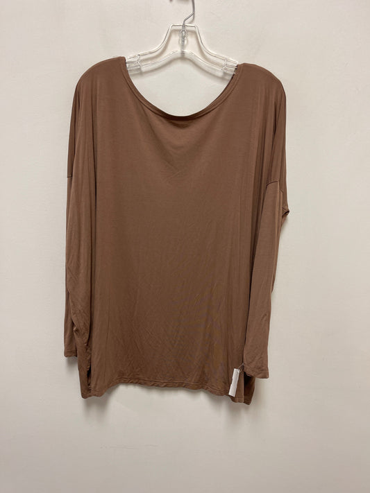 Top Long Sleeve By Piko In Brown, Size: L