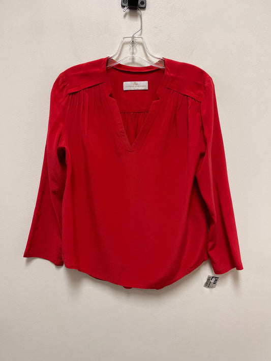 Top Long Sleeve By Amanda Uprichard In Red, Size: M