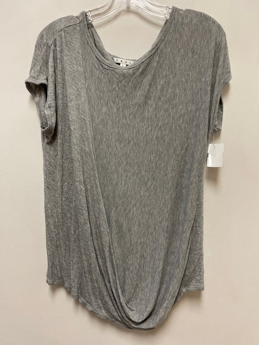 Top Short Sleeve By Cabi In Grey, Size: L