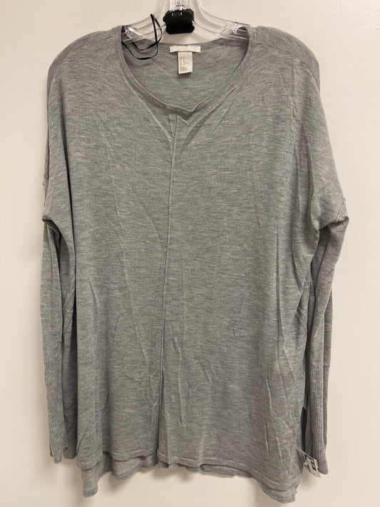 Top Long Sleeve By H&m In Grey, Size: M