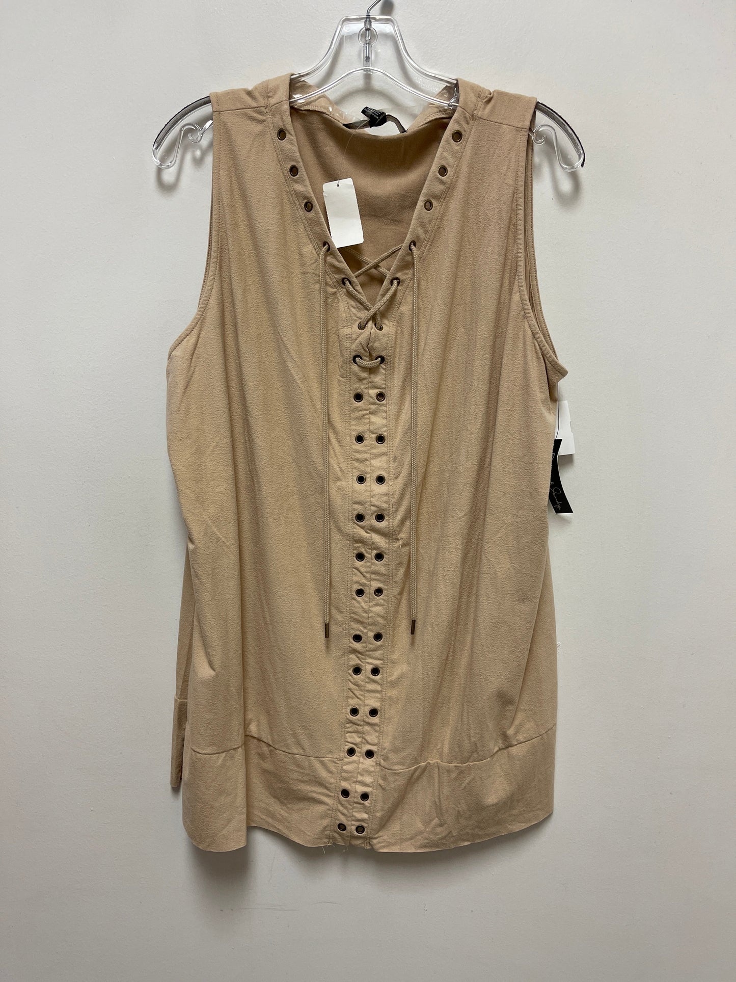 Top Sleeveless By French Laundry In Cream, Size: 3x