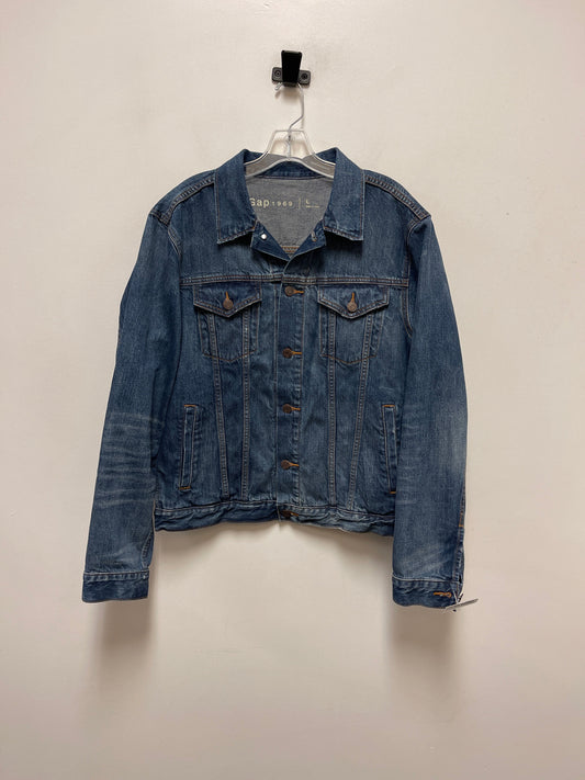 Jacket Denim By Gap In Blue Denim, Size: L