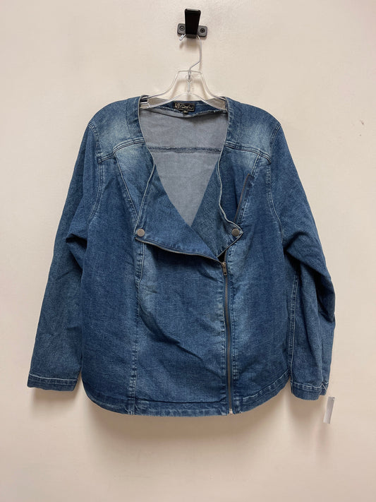 Jacket Denim By Clothes Mentor In Blue Denim, Size: 1x