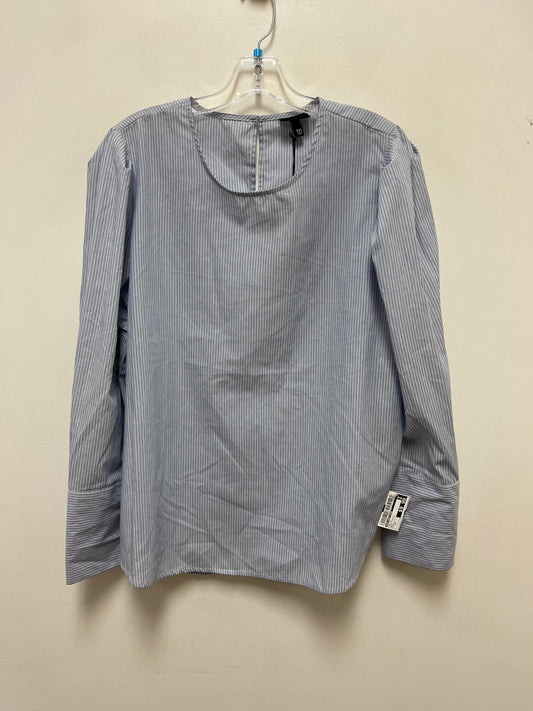 Top Long Sleeve By Who What Wear In Blue & White, Size: 2x