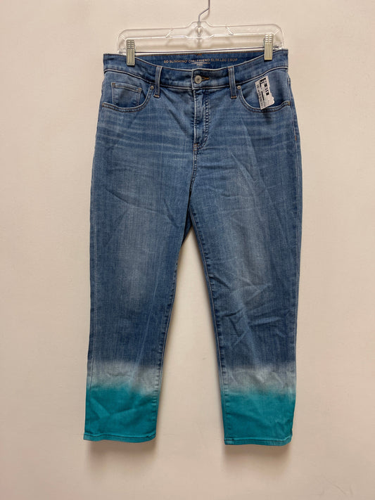 Jeans Cropped By Chicos In Blue Denim, Size: 6