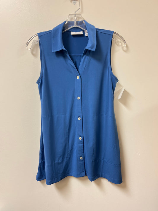 Top Sleeveless By Susan Graver In Blue, Size: Xs