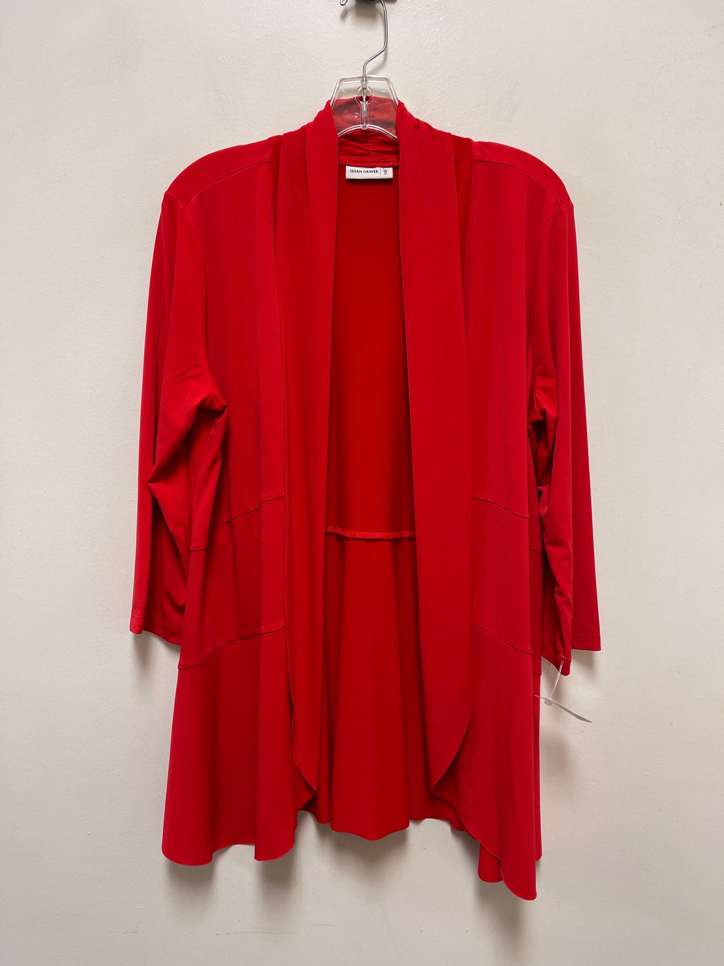 Cardigan By Susan Graver In Red, Size: M