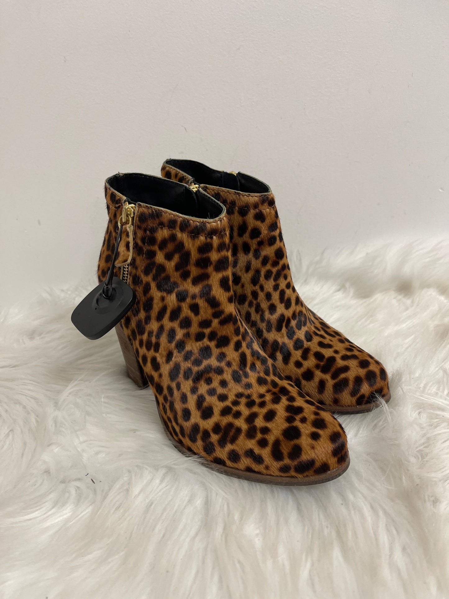 Boots Ankle Heels By Boden In Animal Print, Size: 8.5