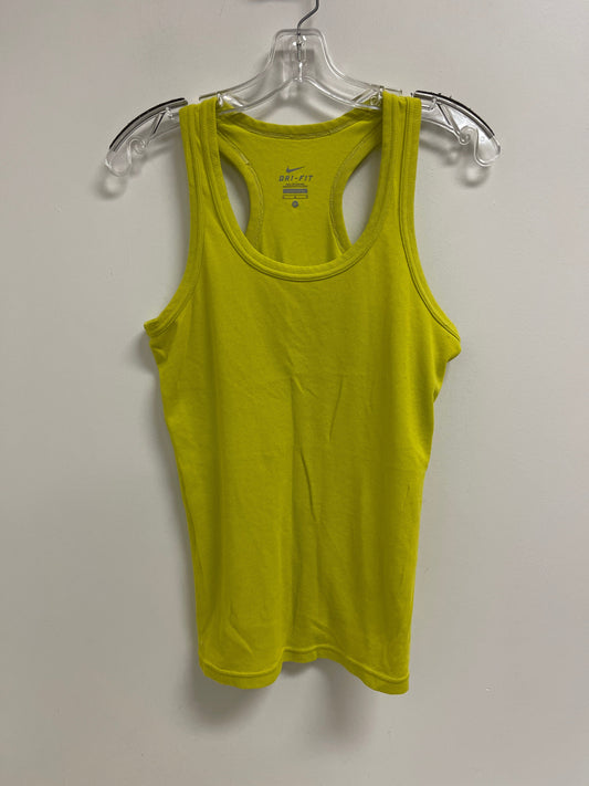 Athletic Tank Top By Nike In Yellow, Size: M