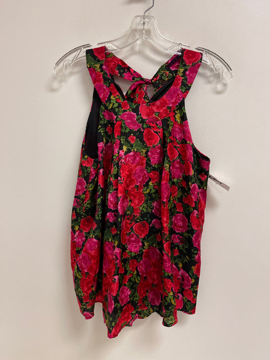 Top Sleeveless By Velvet In Floral Print, Size: S