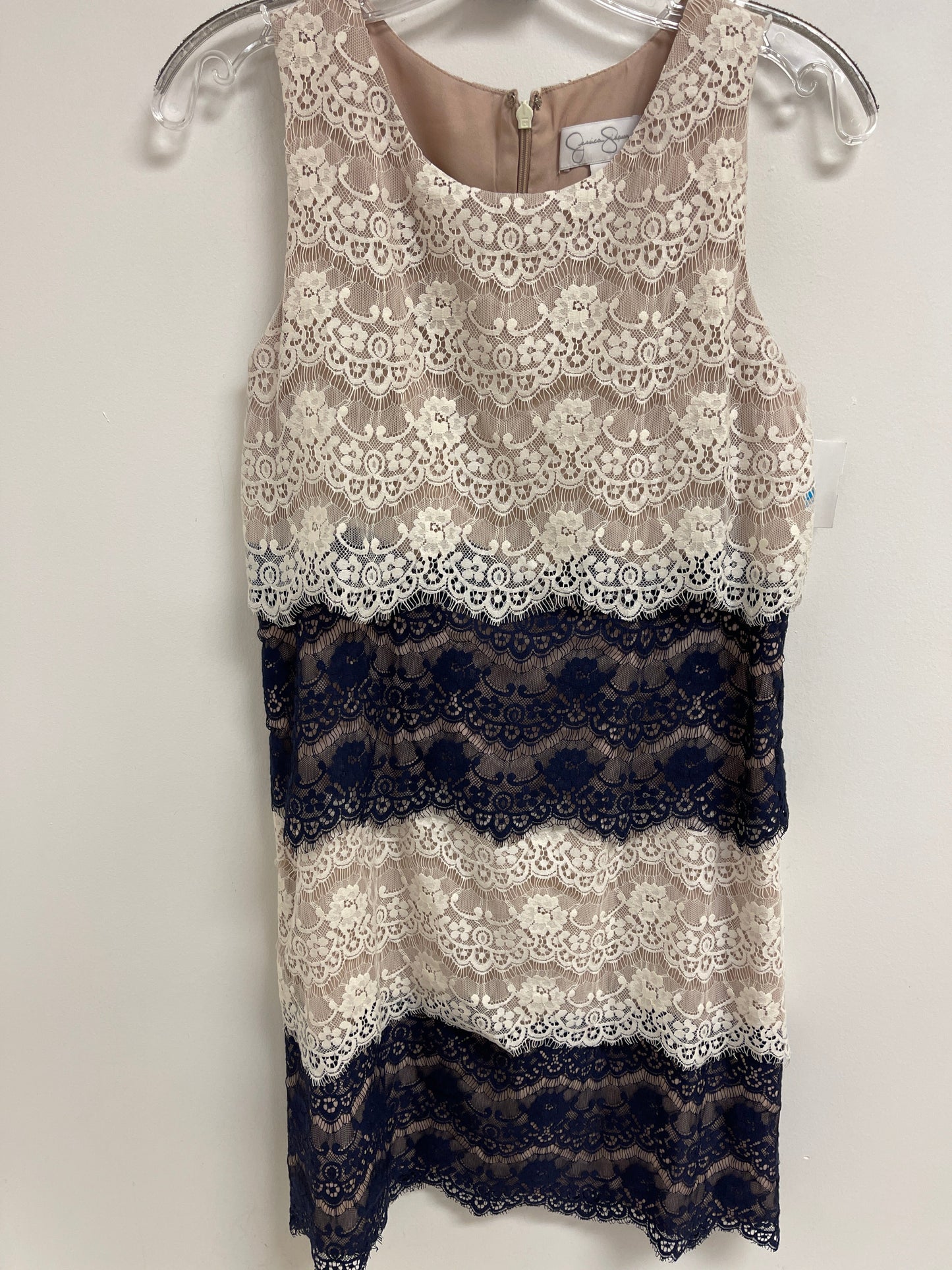 Dress Casual Short By Jessica Simpson In Blue & White, Size: S