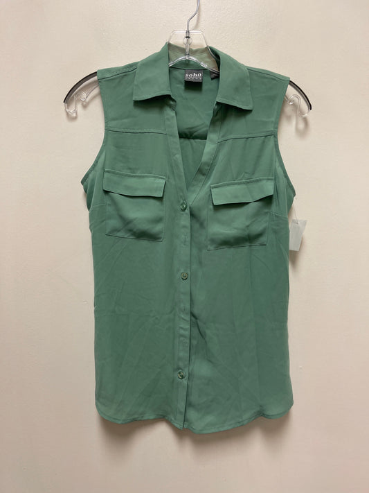 Top Sleeveless By Soho Design Group In Green, Size: Xs