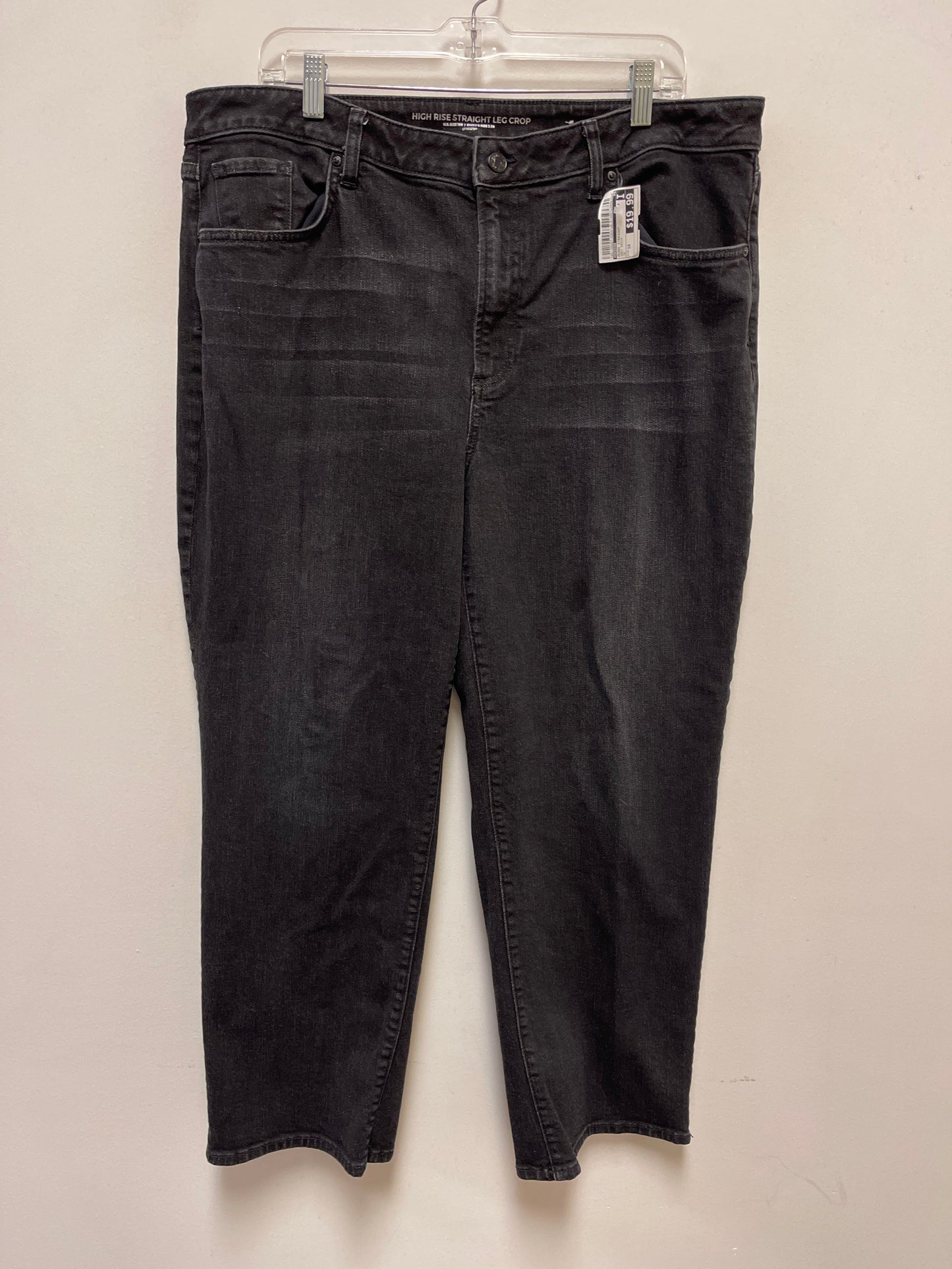 Jeans Straight By Chicos In Grey Denim, Size: 18