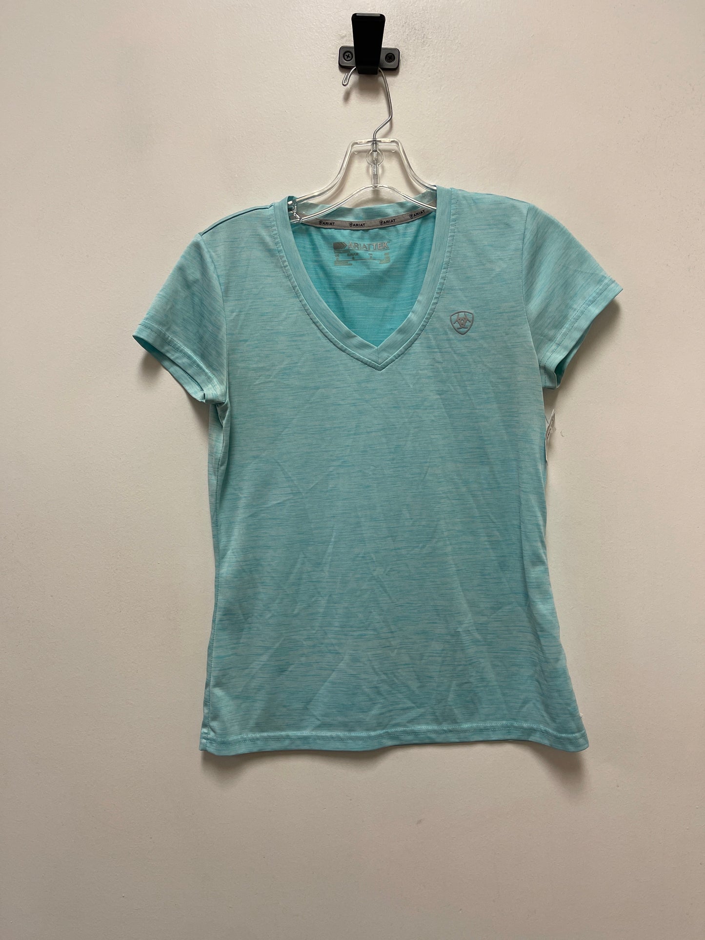 Athletic Top Short Sleeve By Ariat In Blue, Size: S