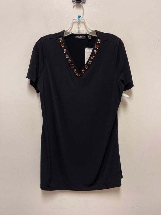 Top Short Sleeve By Susan Graver In Black, Size: M