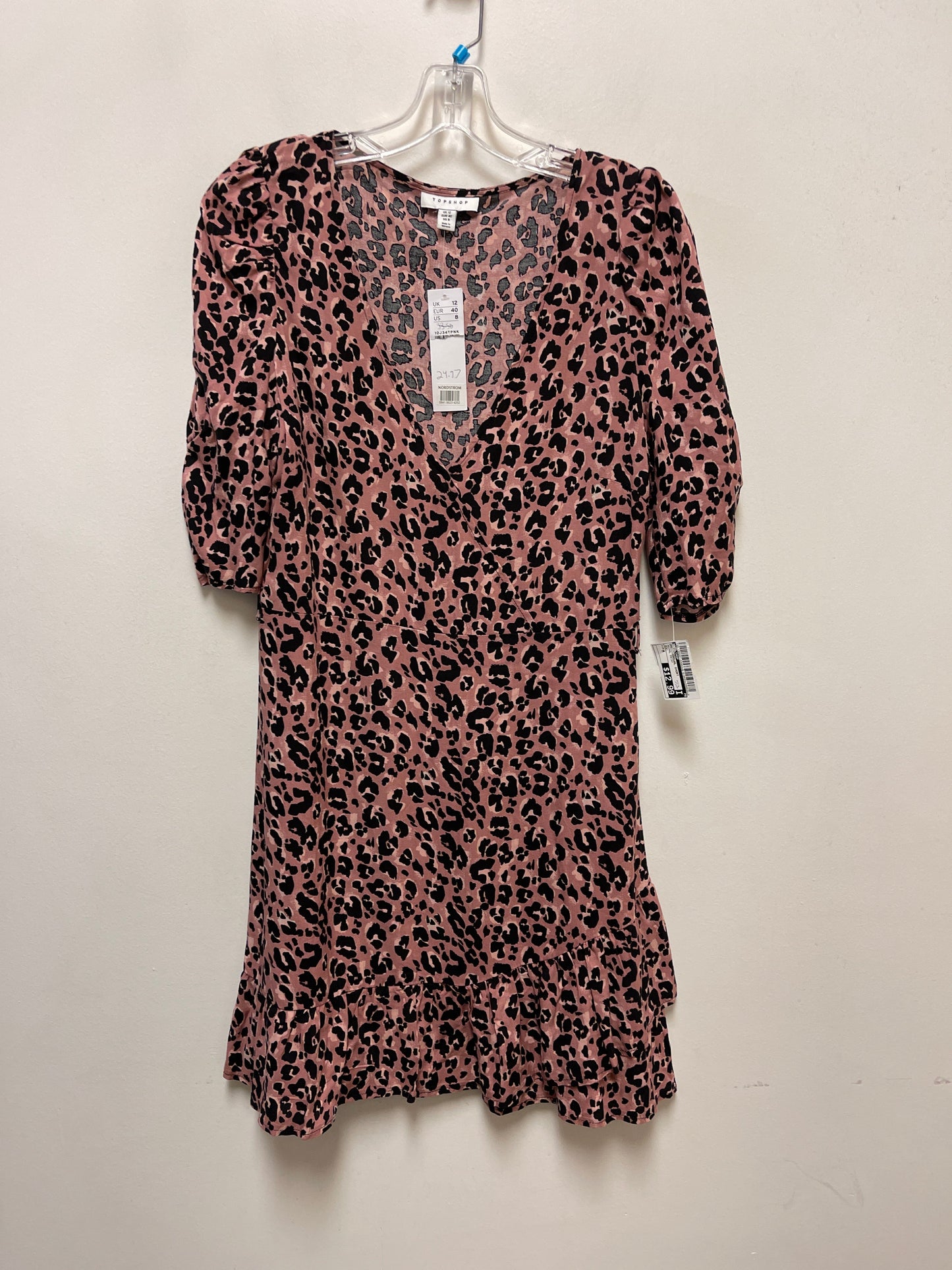 Dress Casual Short By Top Shop In Animal Print, Size: M