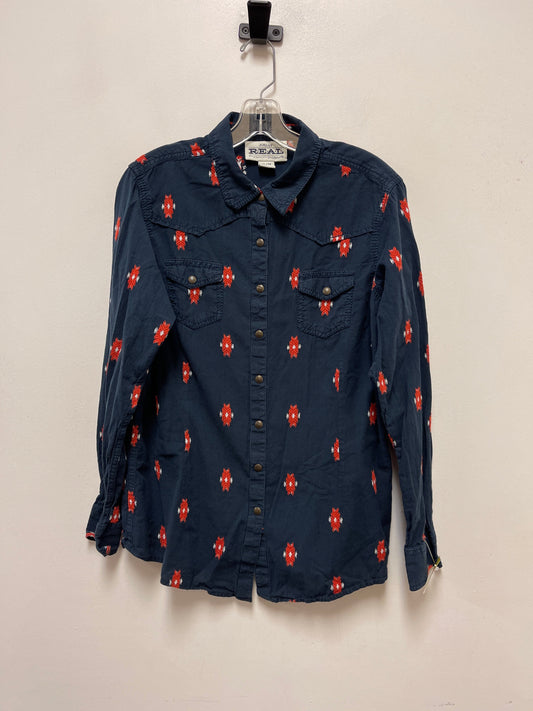 Top Long Sleeve By Ariat In Navy, Size: Xl