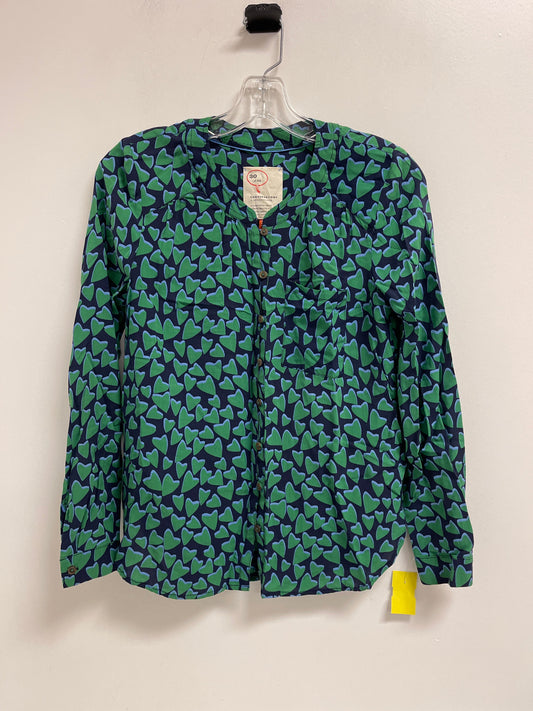 Top Long Sleeve By Anthropologie In Blue & Green, Size: Xs